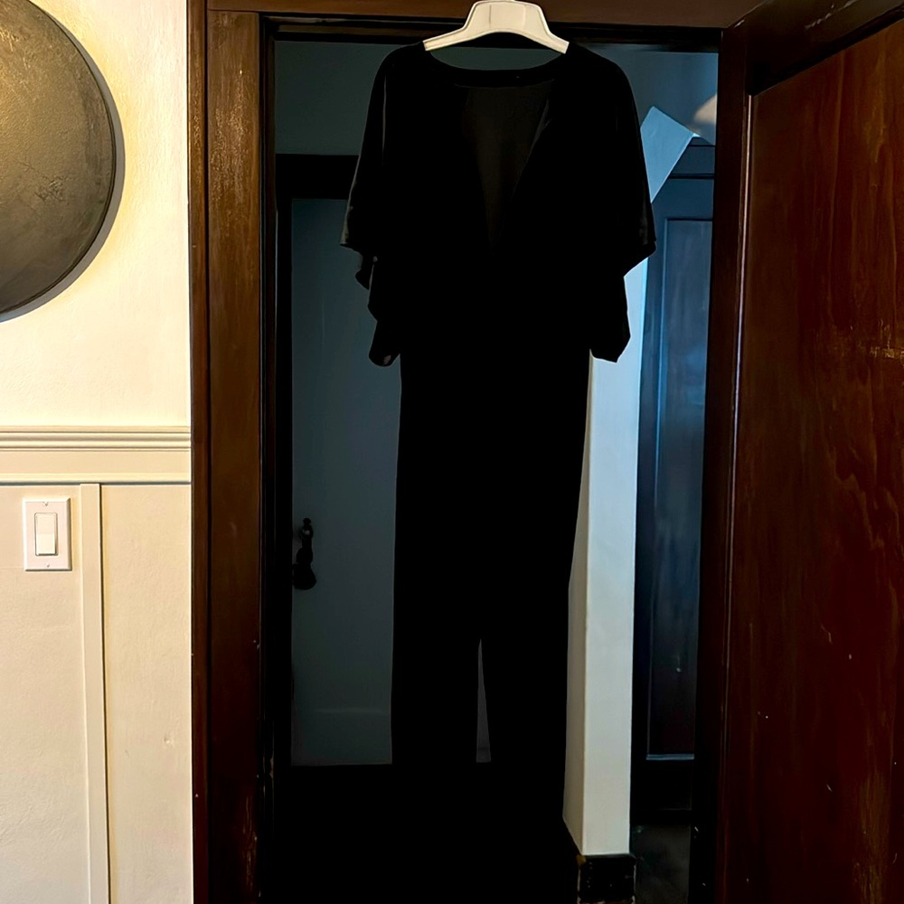Norma Kamali black velvet Jumpsuit size M